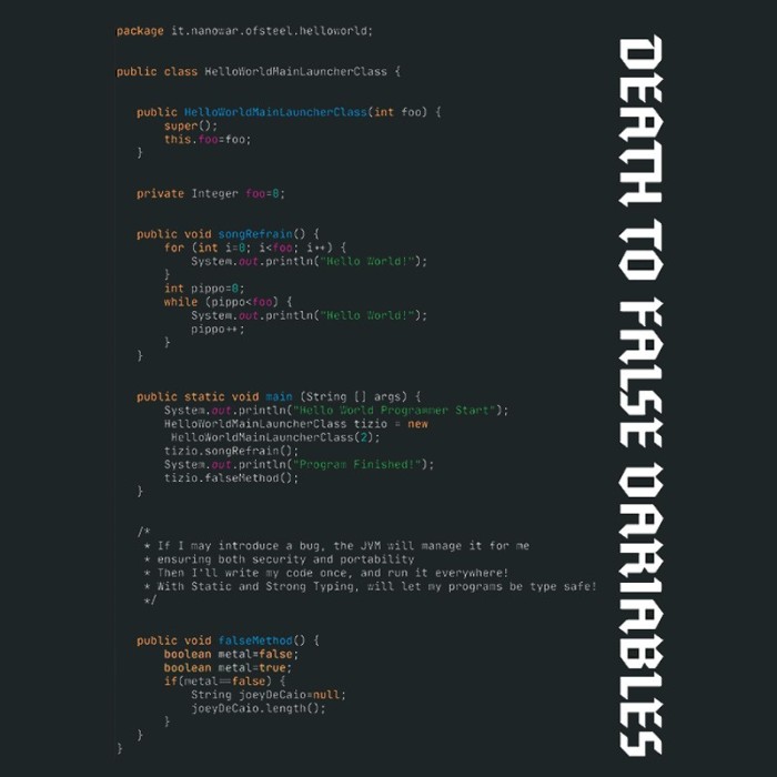 Maglietta Hello World – Nanowar of Steel